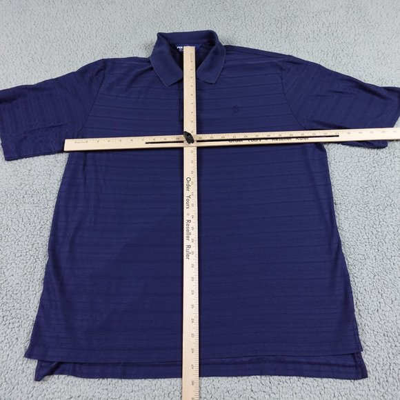VTG Polo Golf Ralph Lauren 100% Pima Cotton Shirt Mens Large Navy Short Sleeve - Picture 5 of 13
